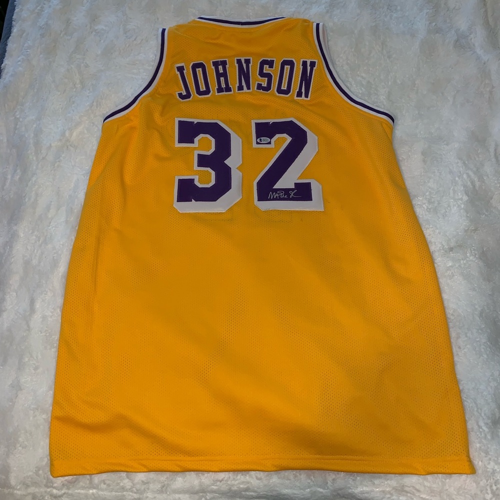 Magic Johnson Signed Lakers Jersey